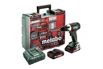 ДРЕЛЬ АККУМУЛЯТОРНАЯ ПЛЮС НАБОР ОСНАСТКИ METABO BS 18 LT SET (2 АКБ 18 В / 2,0 А*ч+ЗУ ASC 30-36 V "AIR COOLED"+Набор принадлежностей) 5397 - фото 12799