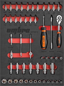 OMT50STE Набор головок торцевых 1/4" DR 4-14 мм, внешний TORX® Е4-Е8 с аксессуарами в EVA ложементе 280х375 мм, 50 предметов OMT50STE - фото 33105