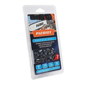 Цепь пильная PATRIOT 91LP-56E Professional (3/8quot;, 1.3 мм, 56 звеньев) 862321040 - фото 35596